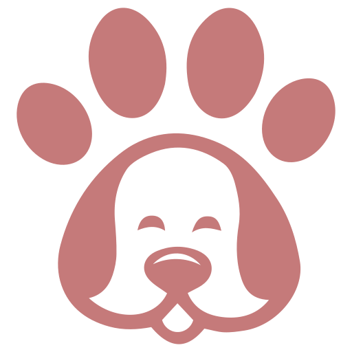 Huella de perro con cara de perro