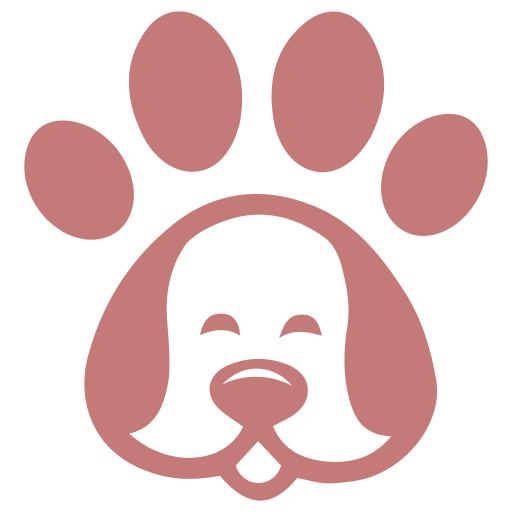 Huella de perro con cara de perro